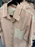 Cinnamon Striped Short Sleeve