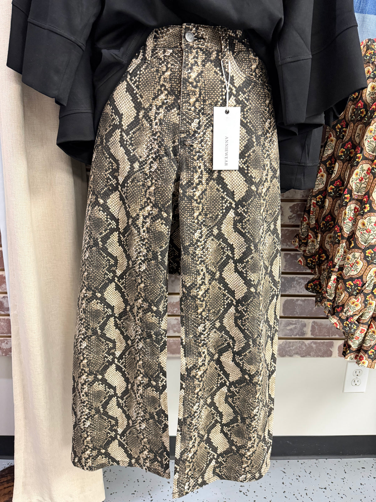 Animal Print Barrel Jean