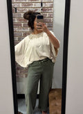 Khaki Mineral Wash Top
