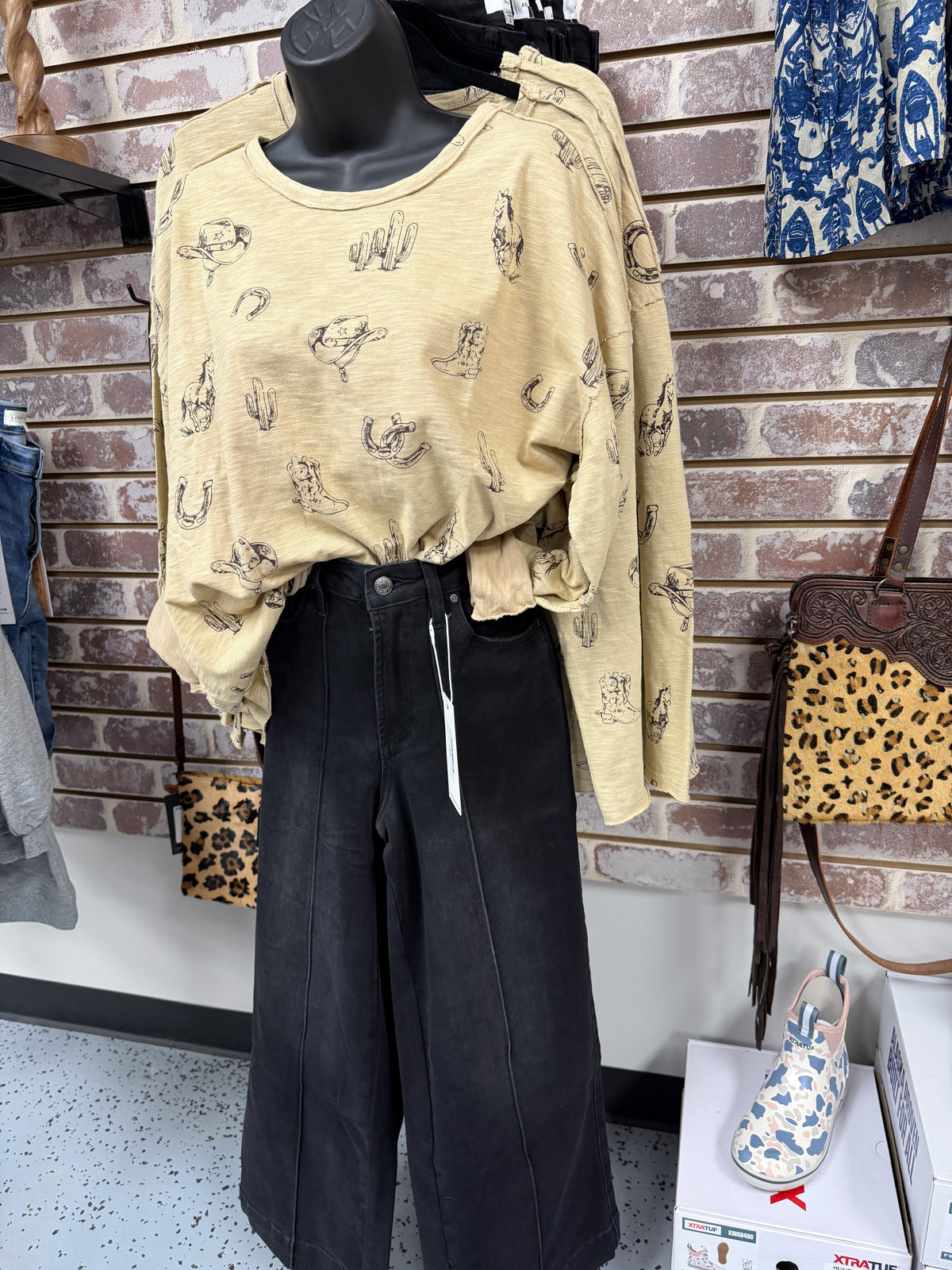 Western Print Long Sleeve