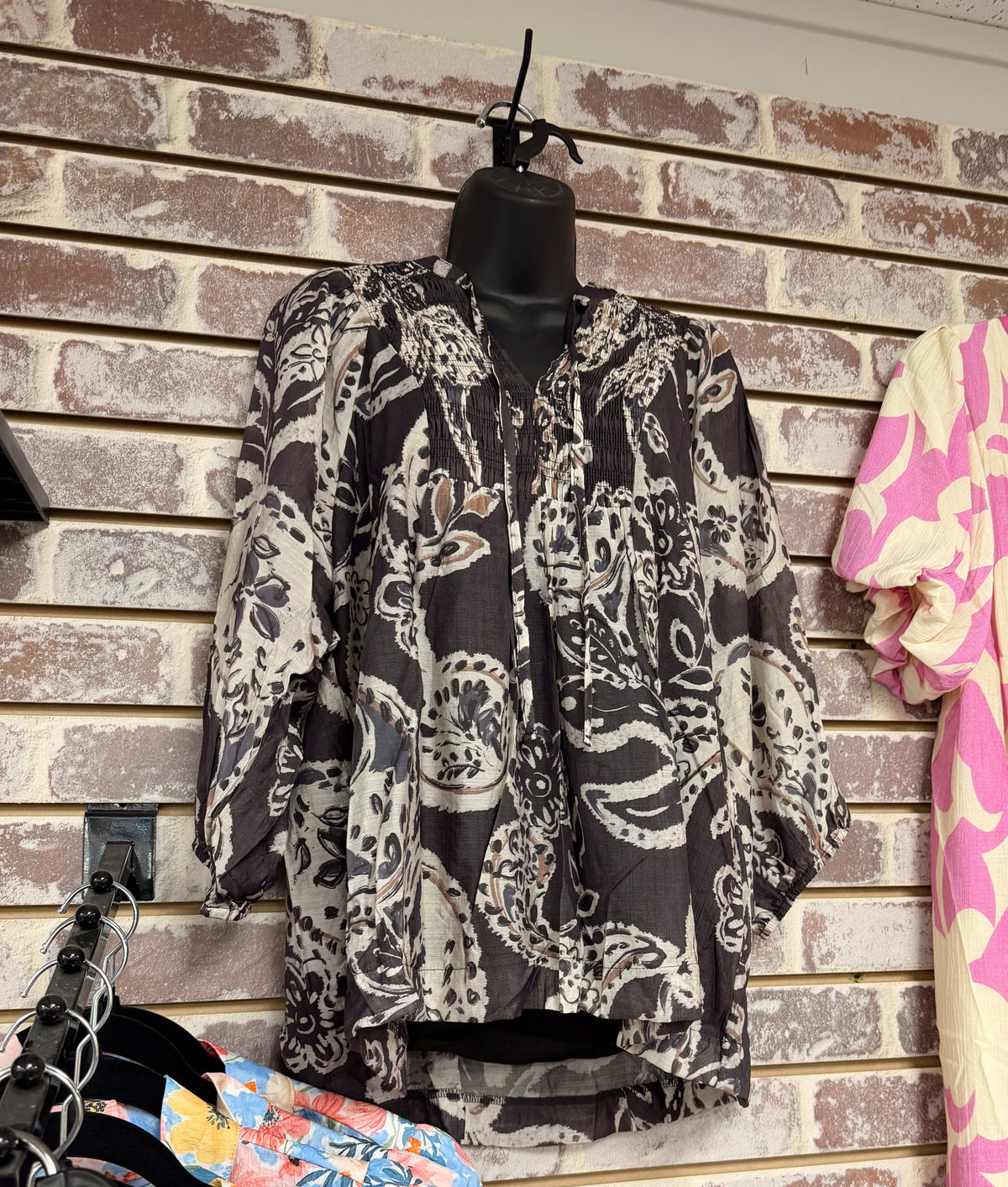 Black Printed Top