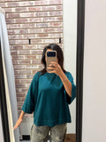 Teal Green 3/4 Sleeve Top