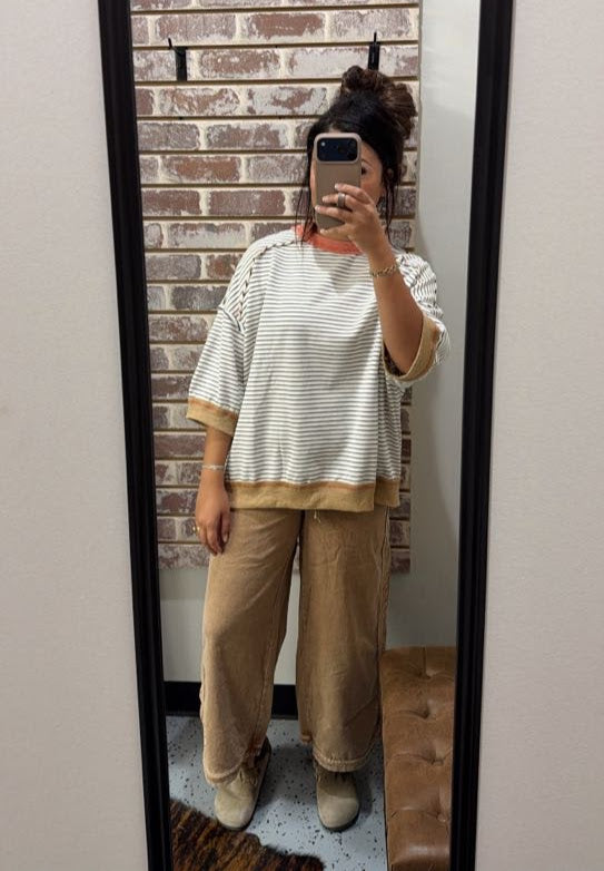 Latte Mineral Washed Pants