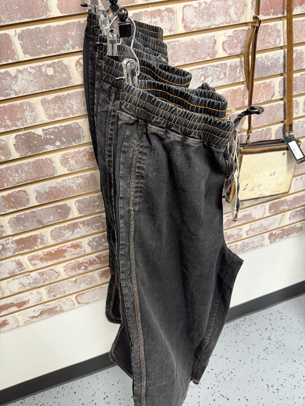 Black Mineral Wash Pants