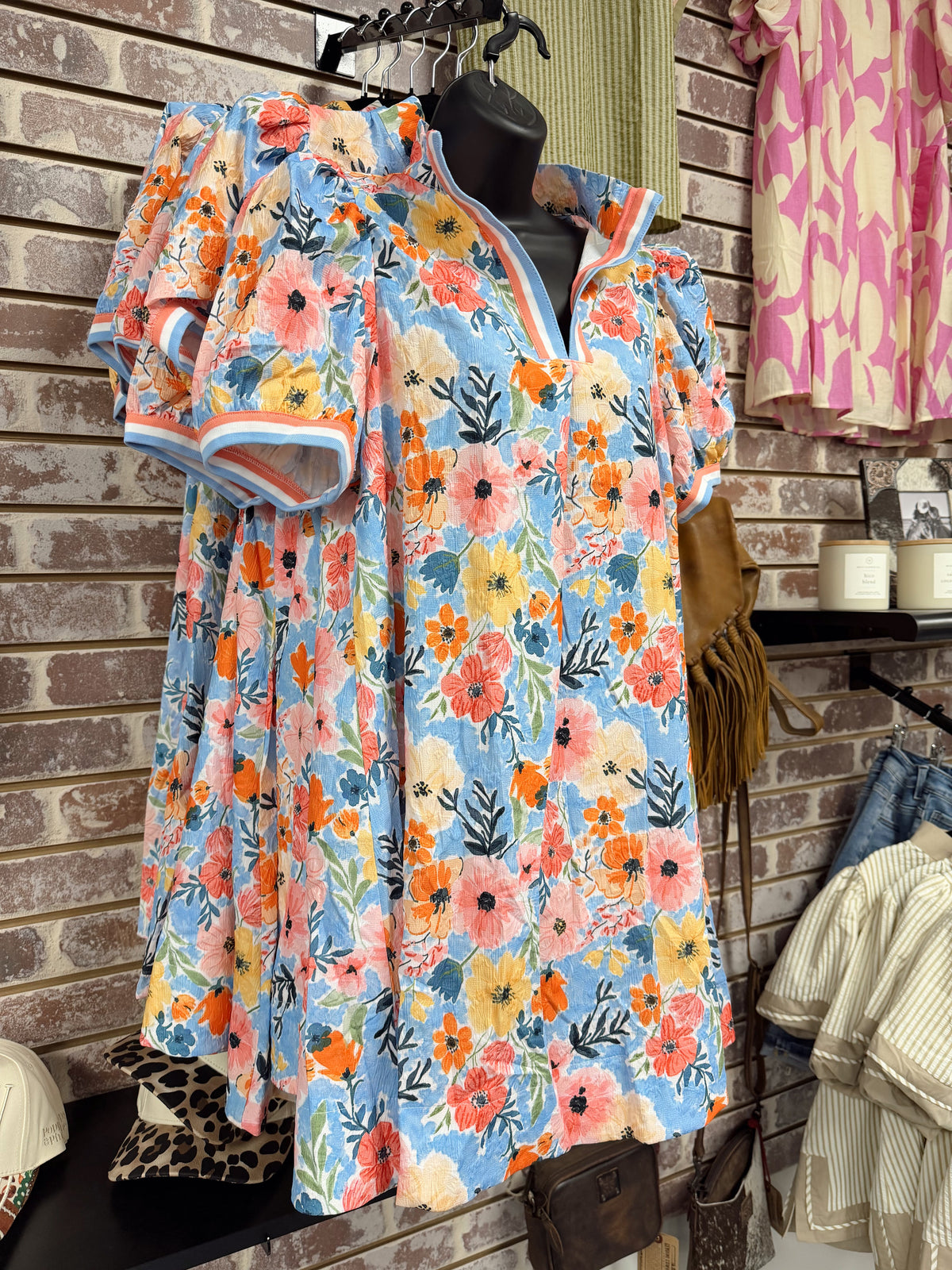 Pink/Blue Floral Mini