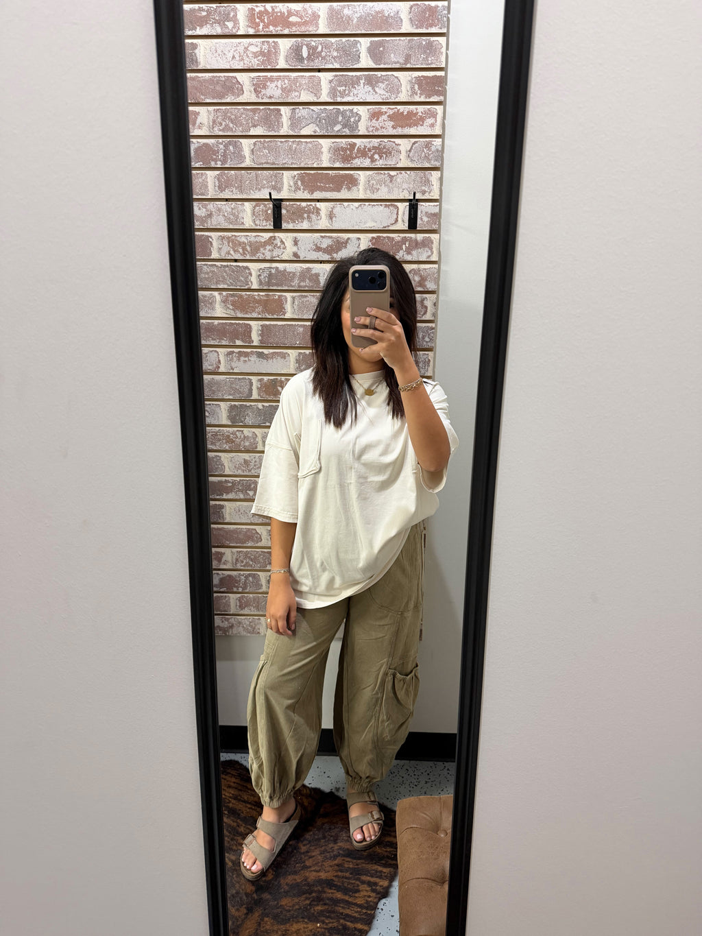 Khaki Mineral Washed Tee