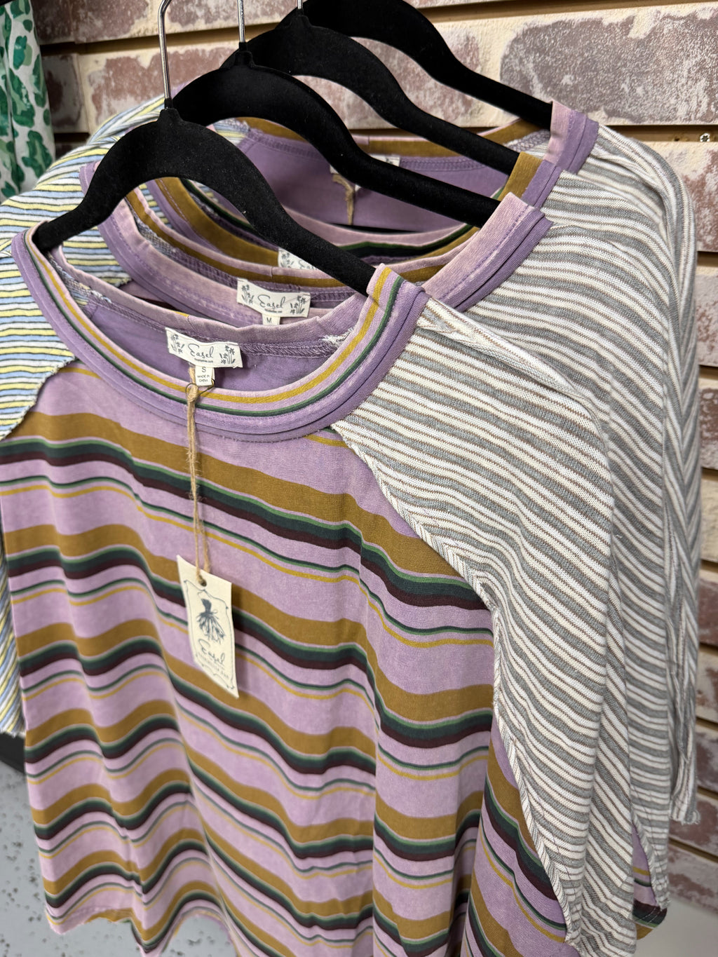 Dusty Lavender Striped Top