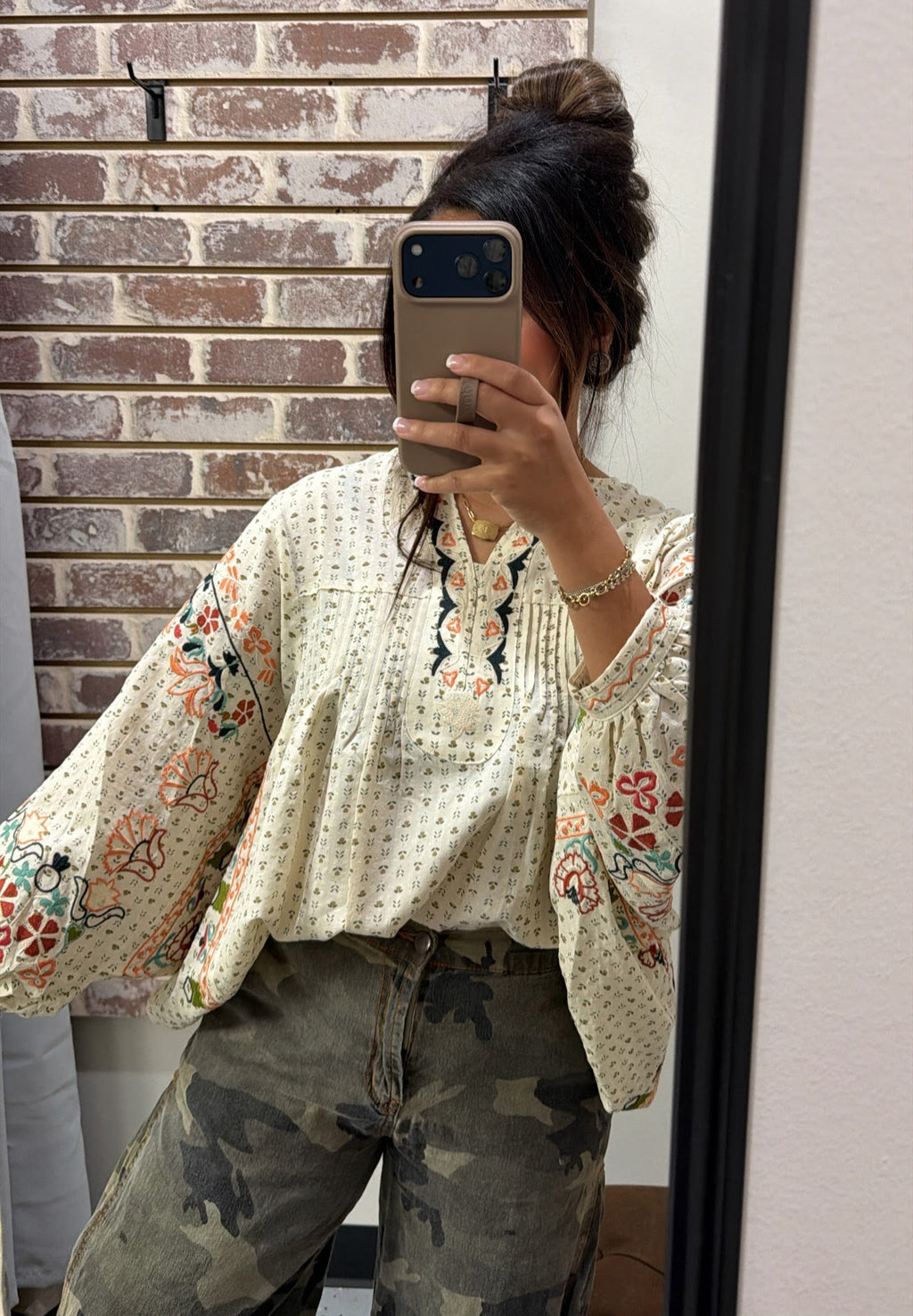 Embroidered Woven Blouse
