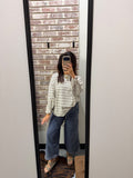 Red, White, Blue Striped Top