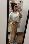 Latte Mineral Washed Pants