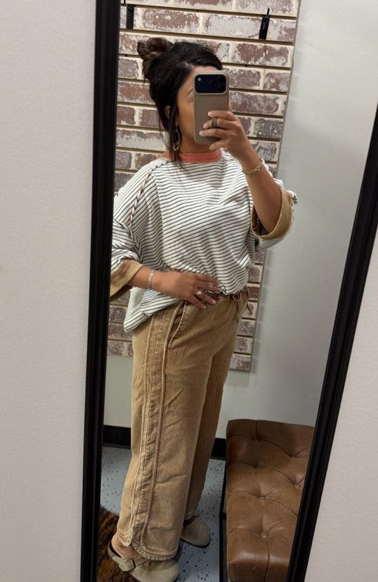 Latte Mineral Washed Pants